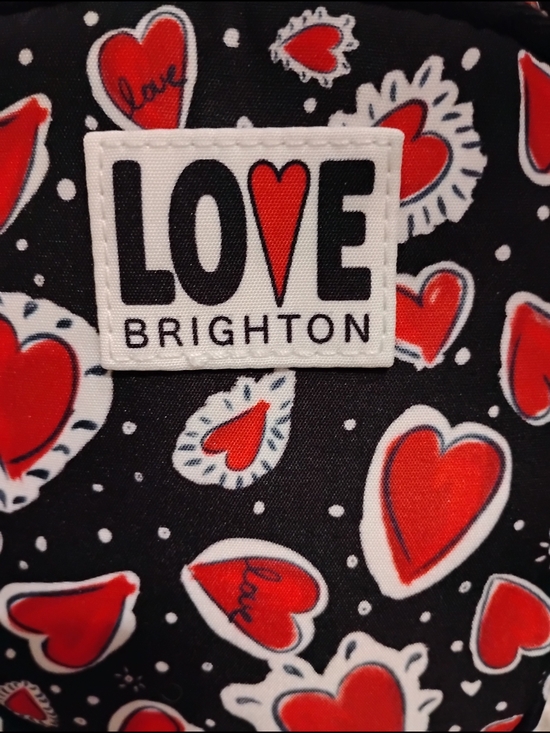 Brighton Handbags - Brighton Crossbody Red Hearts A Flutter